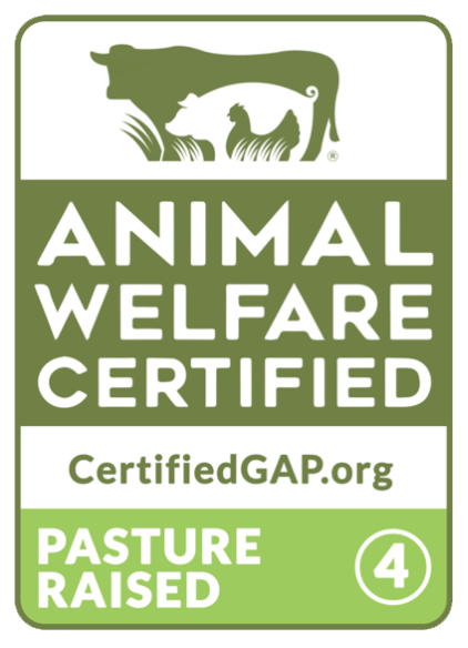 CertifiedGAP logo Animal Welfare Certified Pasture Raised